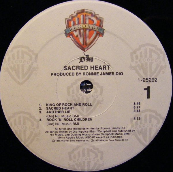 Dio (2) - Sacred Heart (LP) - Discogs image 3