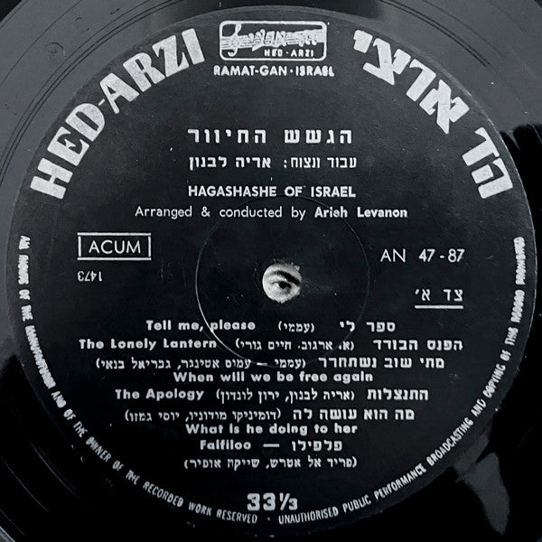 הגשש החיוור = הגשש החיוור - במועדון הסנטר הכפול = At The Double Chin (LP) - Discogs image 3