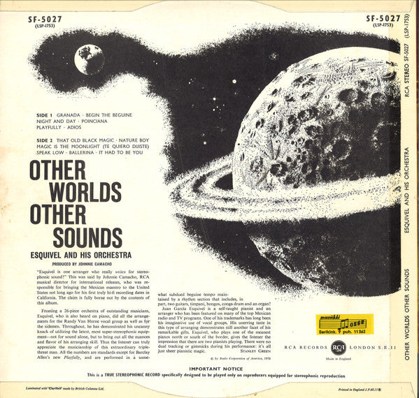 Esquivel And His Orchestra - Other Worlds Other Sounds (LP) - Discogs image 2