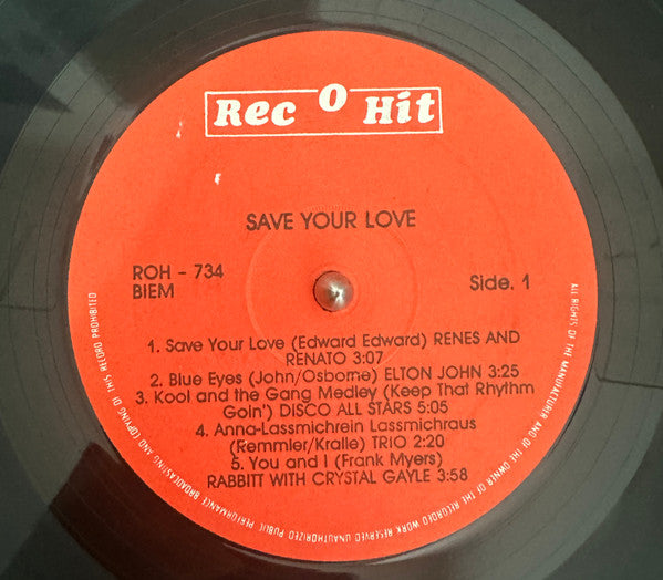 Various, Renée & Renato = Renée & Renato - Save Your Love = שמרי את אהבתך: בצוע המקורי (LP) - Discogs image 3