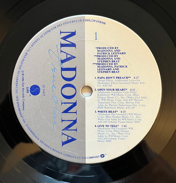 Madonna - True Blue (LP) - Discogs image 5