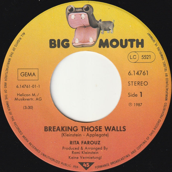 Rita (2) - Breaking Those Walls (7") - Discogs image 3