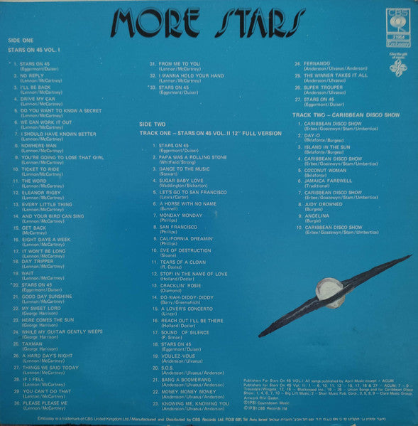 Stars On 45 - More Stars (LP) - Discogs image 2