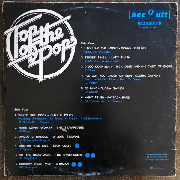 Various - Top of the Pops - Smash Hits by the Original Artists (LP) - Discogs image 2