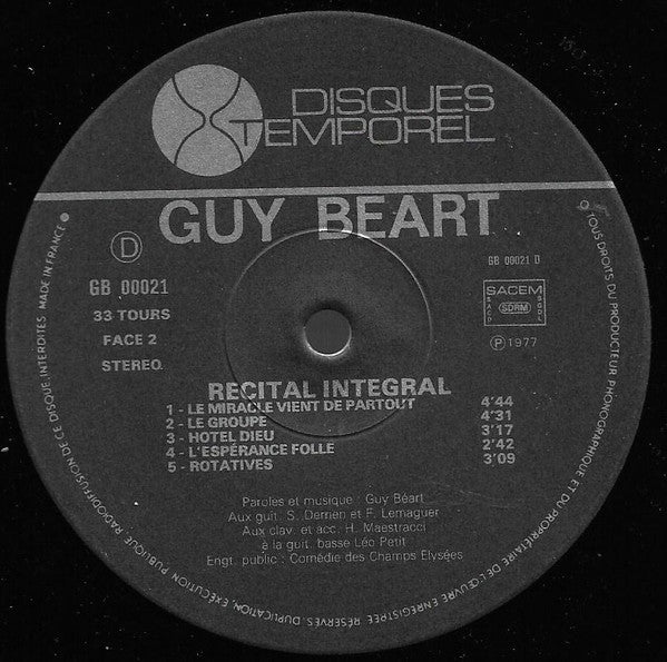 Guy Béart - Récital Intégral (3xLP) - Discogs image 6