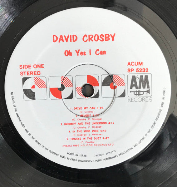 David Crosby - Oh Yes I Can (LP) - Discogs image 3