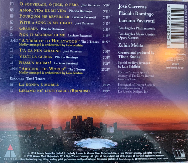 Tibor Rudas presents José Carreras - Placido Domingo - Luciano Pavarotti With Zubin Mehta - The 3 Tenors In Concert 1994 (CD) - Discogs image 3