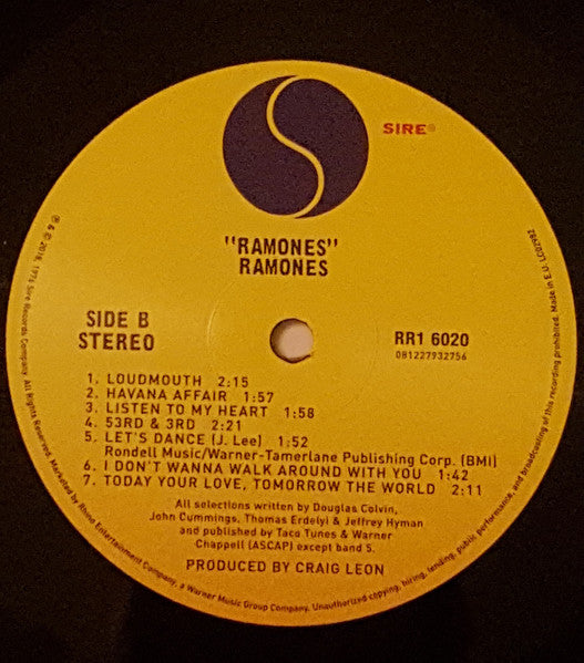 Ramones - Ramones (LP) - Discogs image 4