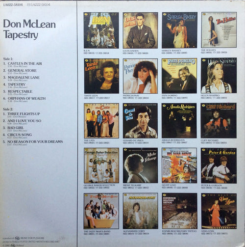 Don McLean - Tapestry (LP) - Discogs image 2