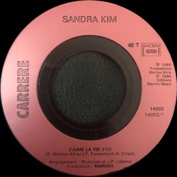 Sandra Kim - J'Aime La Vie (7") - Discogs image 3