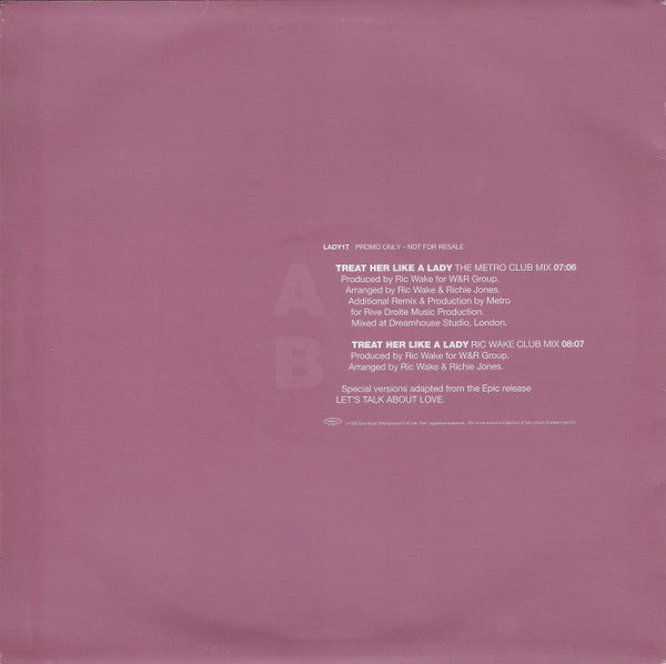 Céline Dion - Treat Her Like A Lady (12") - Discogs image 2