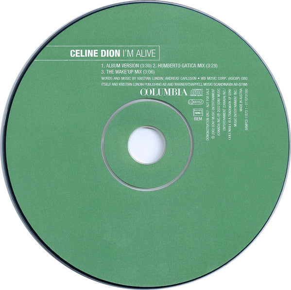 Céline Dion - I'm Alive (CD) - Discogs image 5