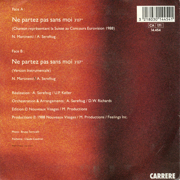 Céline Dion - Ne Partez Pas Sans Moi (7") - Discogs image 2