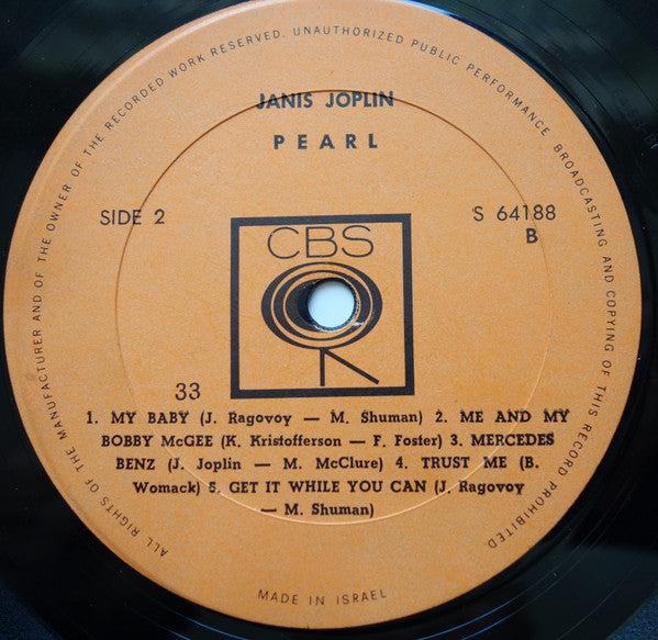 Janis Joplin - Pearl (LP) - Discogs image 5