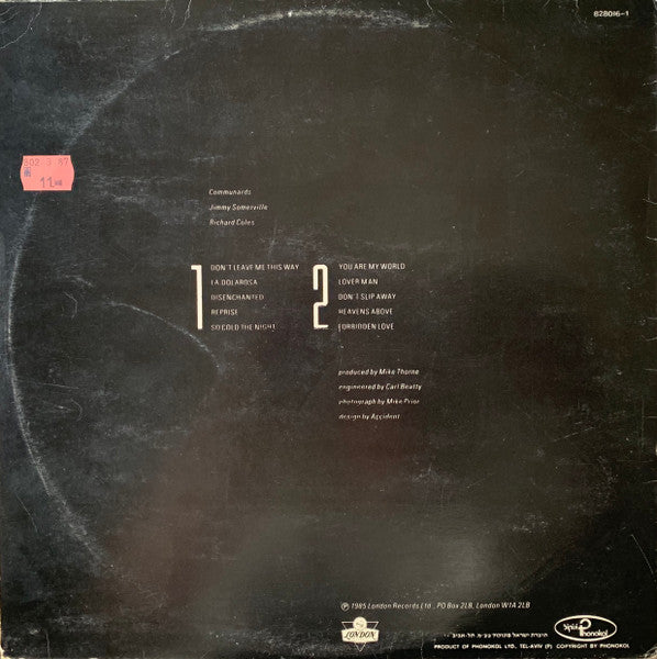 Communards, The - Communards (LP) - Discogs image 2