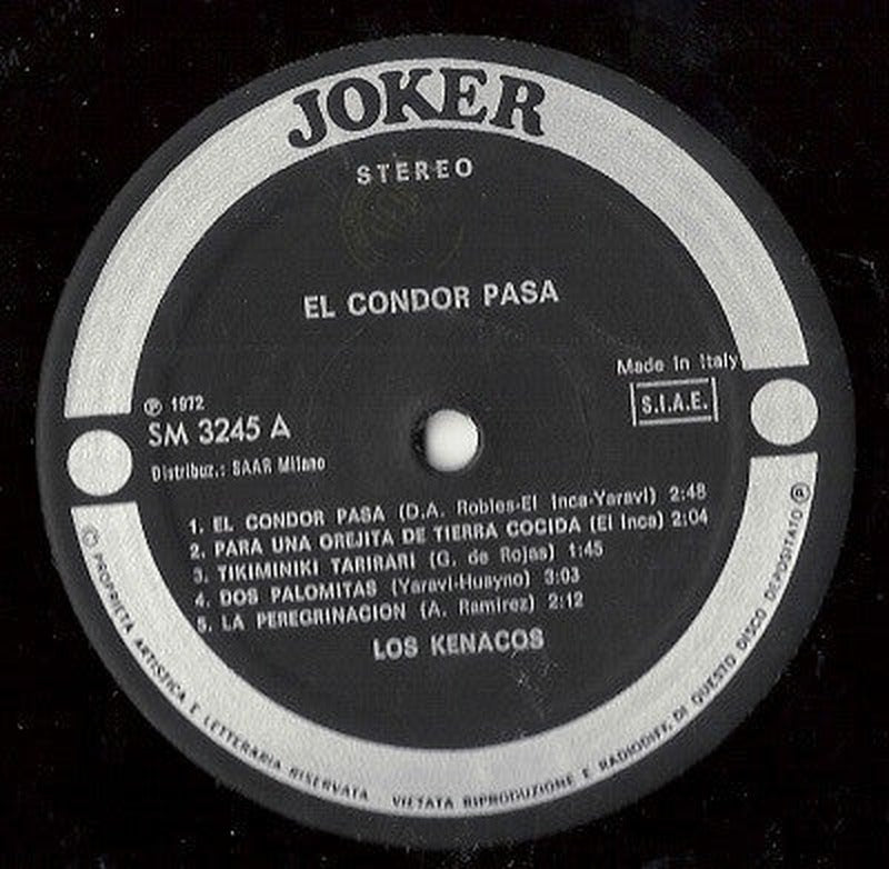 Los Kenacos - El Condor Pasa (LP) - Discogs image 4