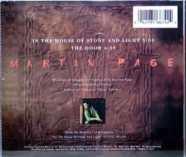 Martin Page - In The House Of Stone And Light (CD) - Discogs image 2