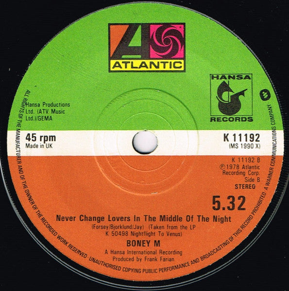 Boney M. - Rasputin (7") - Discogs image 2