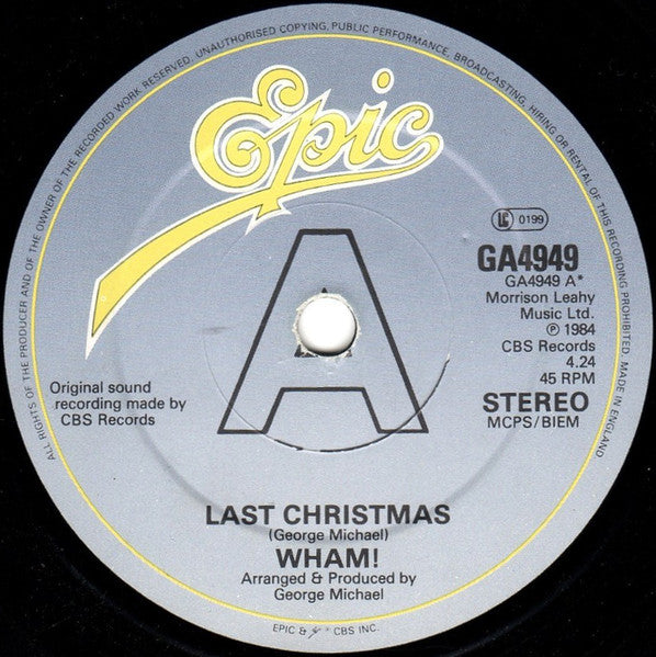Wham! - Last Christmas / Everything She Wants (7") - Discogs image 4