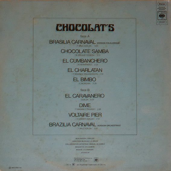 Chocolat's - Brasilia Carnaval (LP) - Discogs image 2