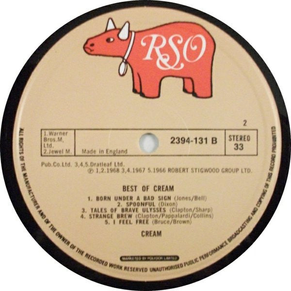 Cream (2) - Best Of Cream (LP) - Discogs image 4