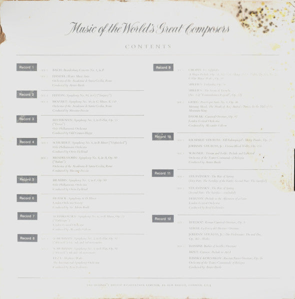 Various - Music Of The World's Great Composers (12xLP) - Discogs image 3
