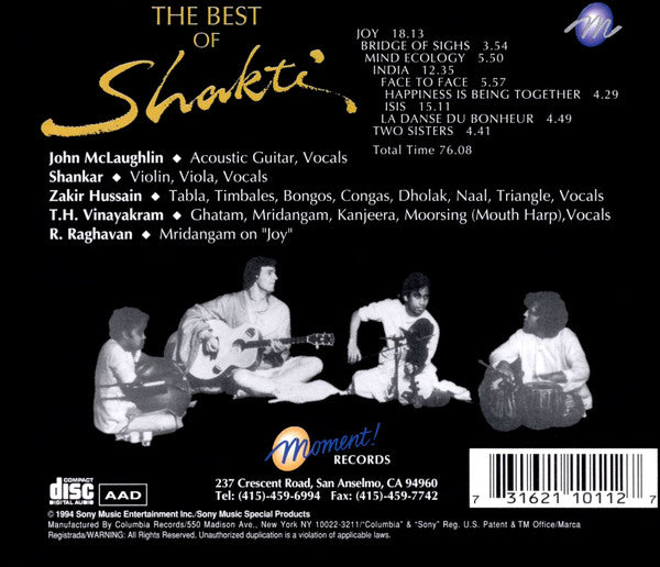 Shakti (2) - The Best Of Shakti (CD) - Discogs image 2