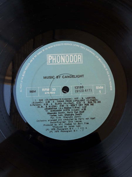 Gheorghe Zamfir Pan Flute | Orchestra Conducted By Harry van Hoof - Music By Candlelight (LP) - Discogs image 3