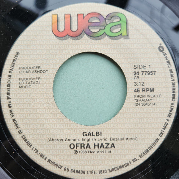 Ofra Haza - Galbi (7")