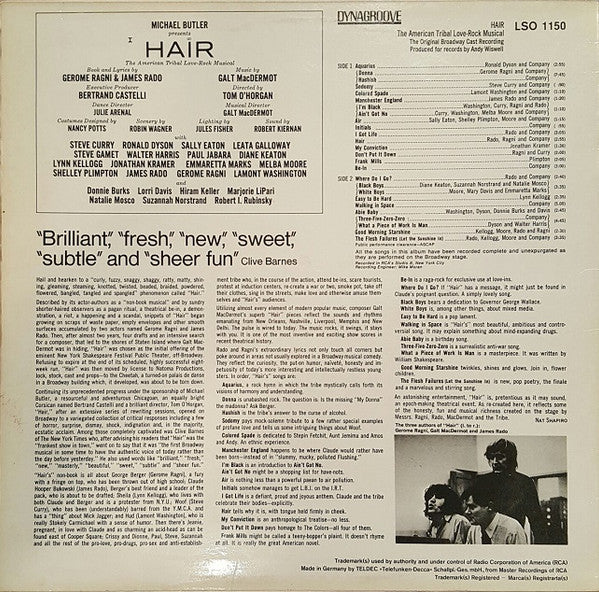 Various - Hair (The American Tribal Love-Rock Musical) (LP) - Discogs image 2