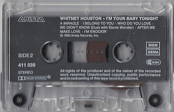 Whitney Houston - I'm Your Baby Tonight (Cassette) - Discogs image 4