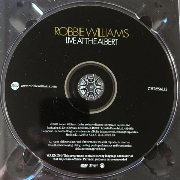 Robbie Williams - Live At The Albert (DVD) - Discogs image 3