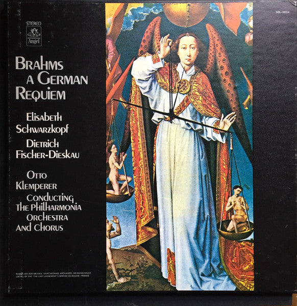 Johannes Brahms, Elisabeth Schwarzkopf, Dietrich Fischer-Dieskau, Otto Klemperer Conducting The Philharmonia Orchestra And Philharmonia Chorus - A German Requiem (2xLP)
