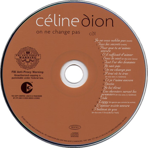 Céline Dion - On Ne Change Pas (2xCD) - Discogs image 3