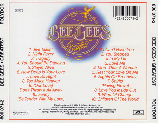 Bee Gees - Greatest (2xCD) - Discogs image 2
