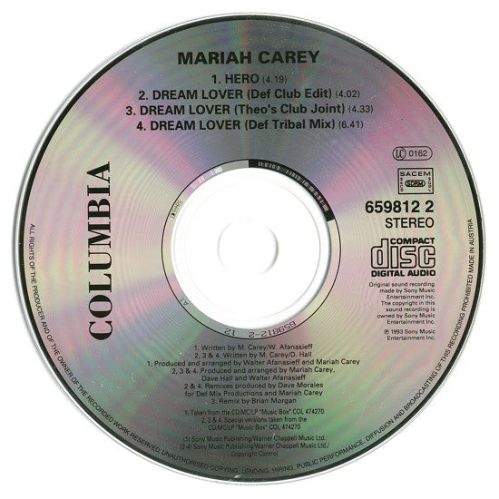Mariah Carey - Hero (CD) - Discogs image 5