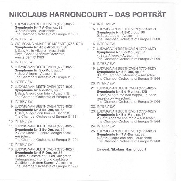 Nikolaus Harnoncourt - Das Porträt (CD) - Discogs image 4