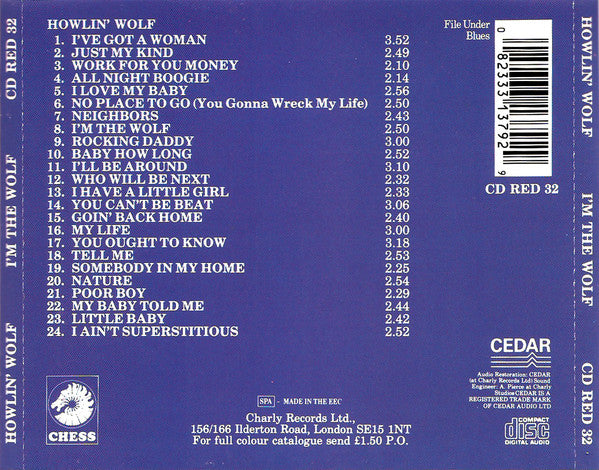 Howlin' Wolf - I'm The Wolf (CD) - Discogs image 2
