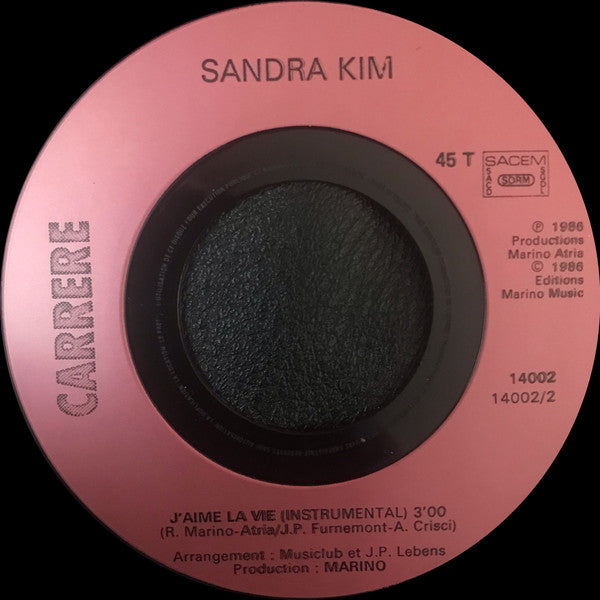 Sandra Kim - J'Aime La Vie (7") - Discogs image 4