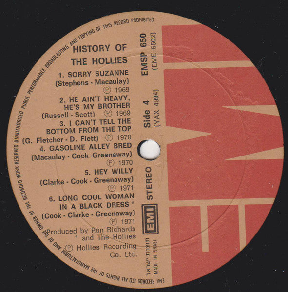 Hollies, The - The History Of The Hollies - 24 Genuine Top Thirty Hits (2xLP) - Discogs image 6