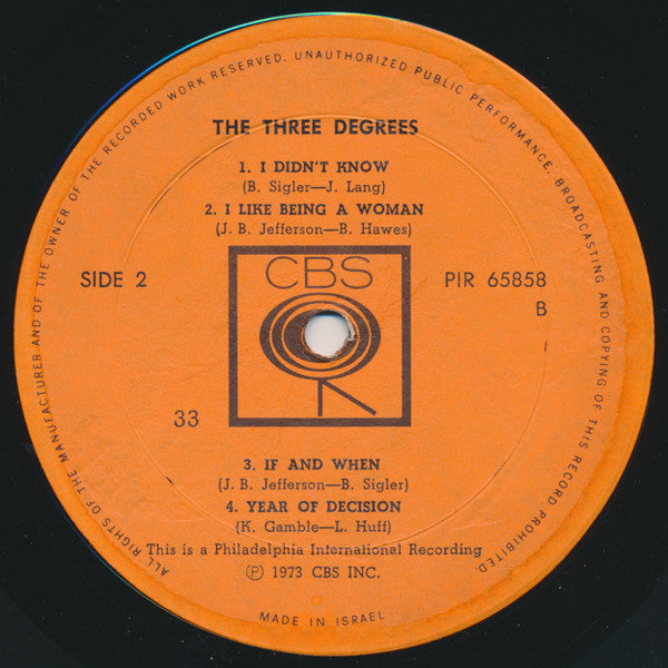 Three Degrees, The - The Three Degrees (LP) - Discogs image 4
