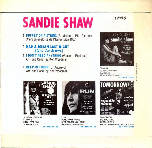 Sandie Shaw - Puppet On A String (7") - Discogs image 2