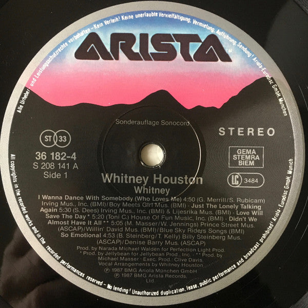 Whitney Houston - Whitney (LP) - Discogs image 3