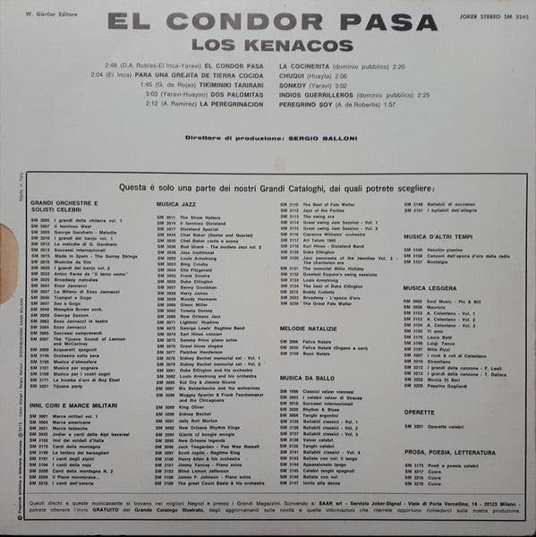 Los Kenacos - El Condor Pasa (LP) - Discogs image 2