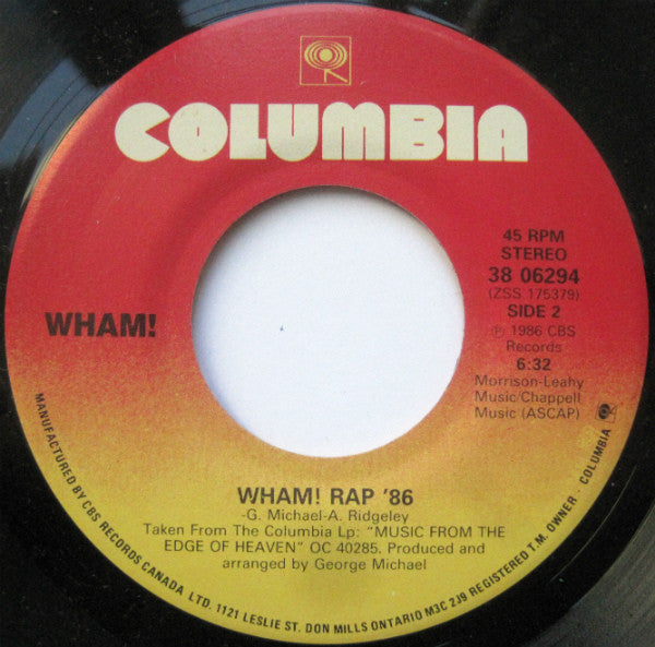 Wham! - Where Did Your Heart Go? (7") - Discogs image 4