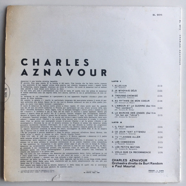 Charles Aznavour - Charles Aznavour (LP) - Discogs image 2