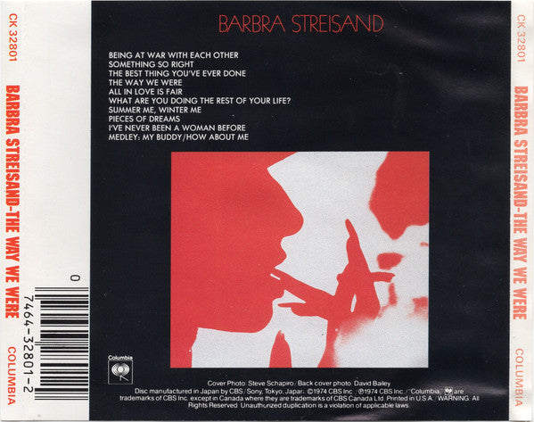 Barbra Streisand - The Way We Were (CD) - Discogs image 2