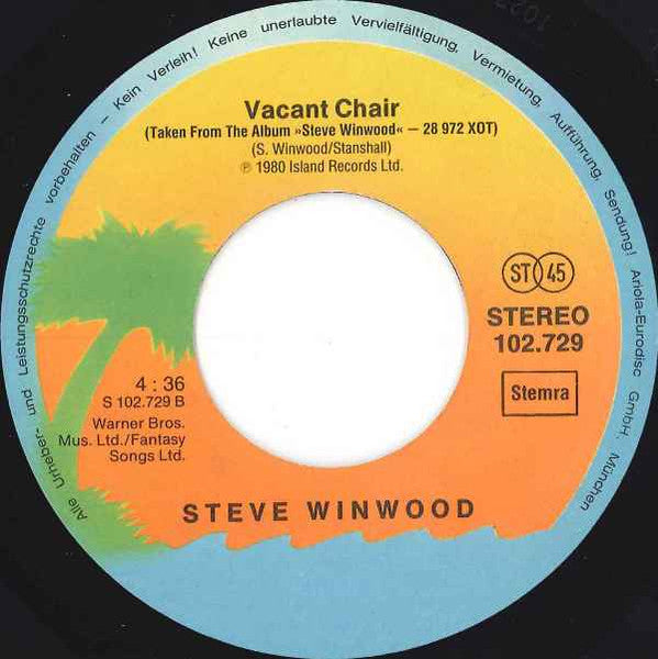 Steve Winwood - While You See A Chance (7") - Discogs image 4