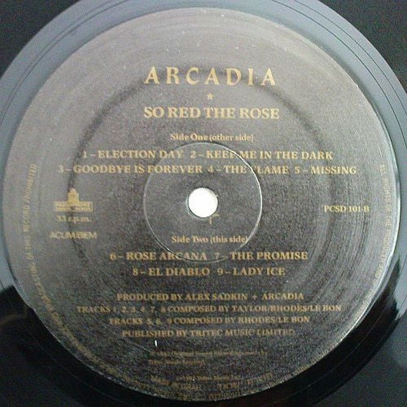 Arcadia (3) - So Red The Rose (LP) - Discogs image 4