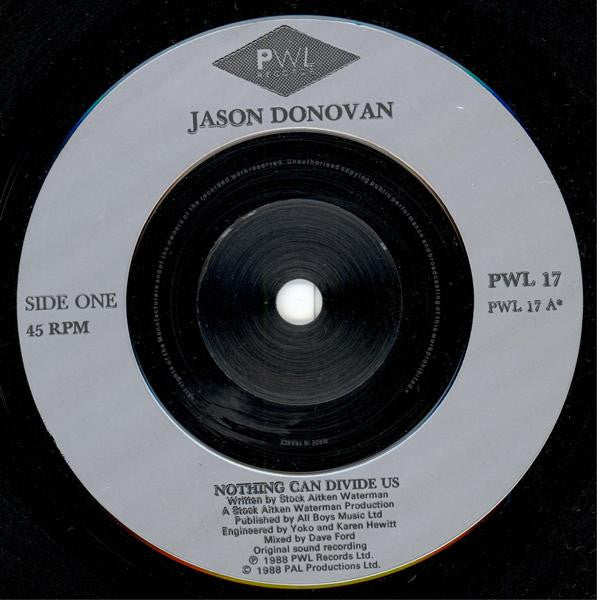 Jason Donovan - Nothing Can Divide Us (7") - Discogs image 3